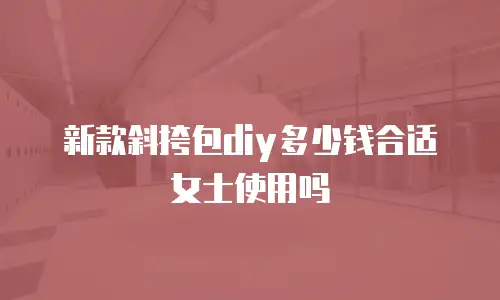新款斜挎包diy多少钱合适女士使用吗