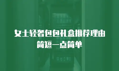 女士轻奢包包礼盒推荐理由简短一点简单