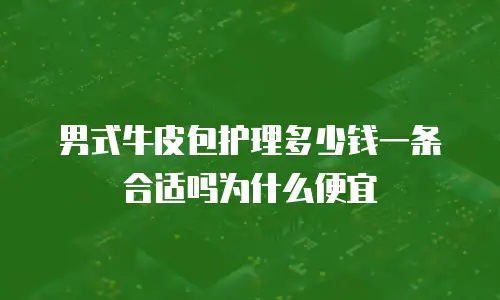 男式牛皮包护理多少钱一条合适吗为什么便宜