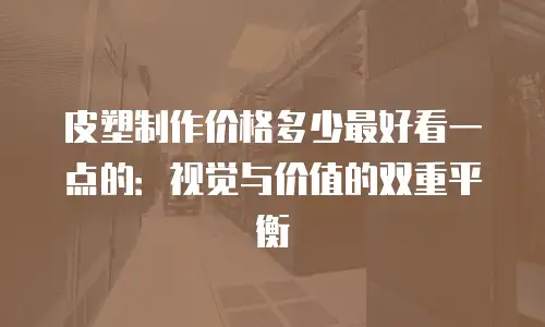 皮塑制作价格多少最好看一点的：视觉与价值的双重平衡
