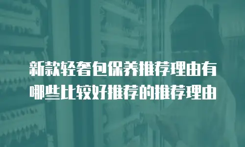 新款轻奢包保养推荐理由有哪些比较好推荐的推荐理由