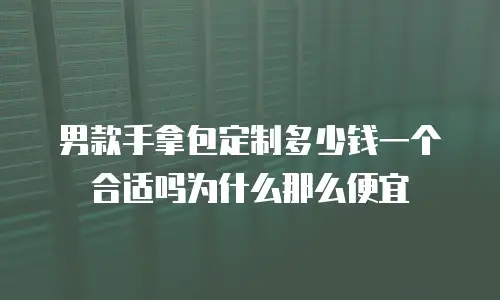 男款手拿包定制多少钱一个合适吗为什么那么便宜