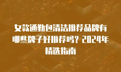 女款通勤包清洁推荐品牌有哪些牌子好推荐吗？2024年精选指南