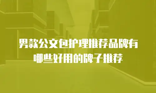 男款公文包护理推荐品牌有哪些好用的牌子推荐