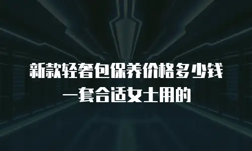 新款轻奢包保养价格多少钱一套合适女士用的