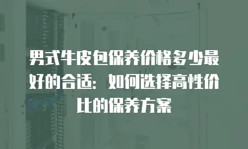 男式牛皮包保养价格多少最好的合适：如何选择高性价比的保养方案