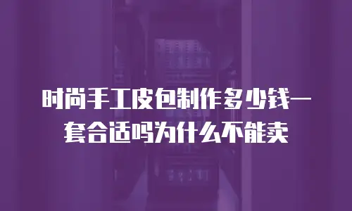 时尚手工皮包制作多少钱一套合适吗为什么不能卖