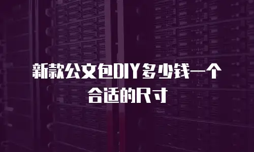 新款公文包DIY多少钱一个合适的尺寸