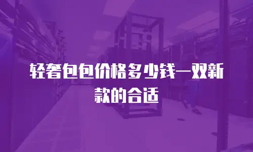 轻奢包包价格多少钱一双新款的合适