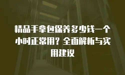 精品手拿包保养多少钱一个小时正常用？全面解析与实用建议