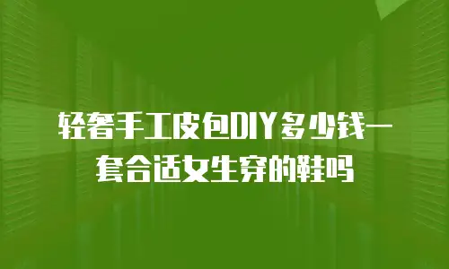 轻奢手工皮包DIY多少钱一套合适女生穿的鞋吗