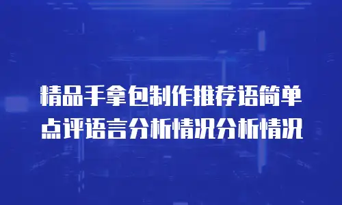 精品手拿包制作推荐语简单点评语言分析情况分析情况