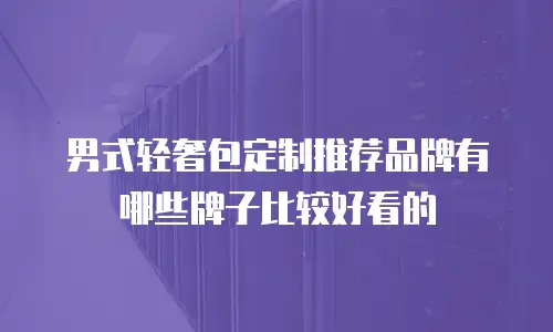 男式轻奢包定制推荐品牌有哪些牌子比较好看的