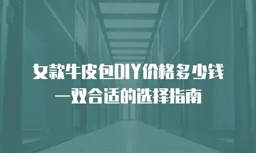 女款牛皮包DIY价格多少钱一双合适的选择指南
