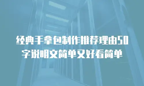 经典手拿包制作推荐理由50字说明文简单又好看简单