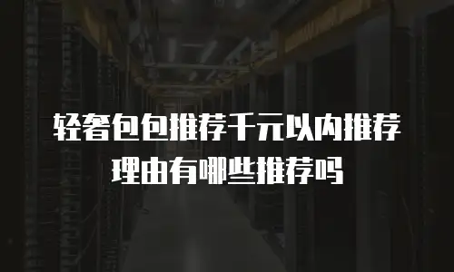 轻奢包包推荐千元以内推荐理由有哪些推荐吗