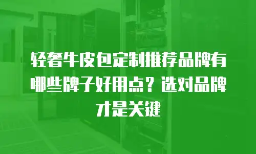 轻奢牛皮包定制推荐品牌有哪些牌子好用点？选对品牌才是关键