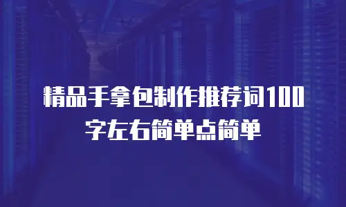 精品手拿包制作推荐词100字左右简单点简单