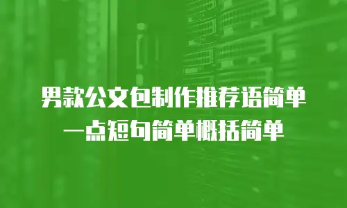 男款公文包制作推荐语简单一点短句简单概括简单