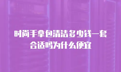 时尚手拿包清洁多少钱一套合适吗为什么便宜
