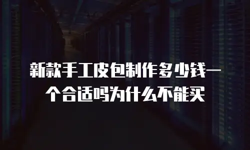 新款手工皮包制作多少钱一个合适吗为什么不能买