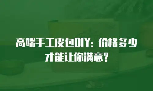 高端手工皮包DIY: 价格多少才能让你满意?