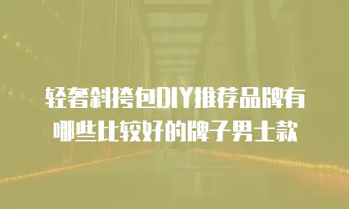 轻奢斜挎包DIY推荐品牌有哪些比较好的牌子男士款