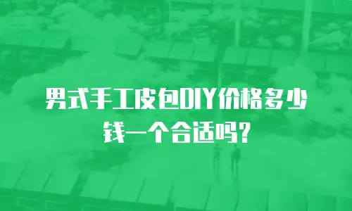 男式手工皮包DIY价格多少钱一个合适吗？