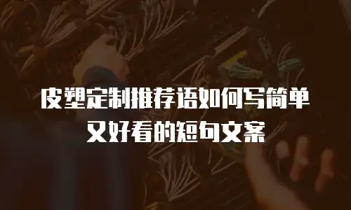 皮塑定制推荐语如何写简单又好看的短句文案