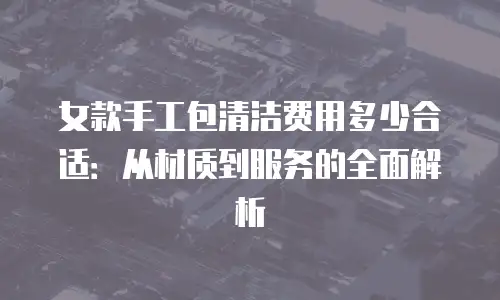 女款手工包清洁费用多少合适：从材质到服务的全面解析