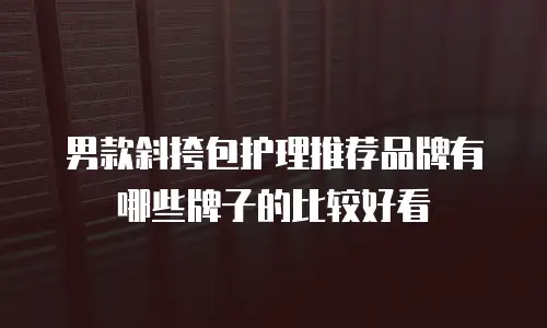 男款斜挎包护理推荐品牌有哪些牌子的比较好看