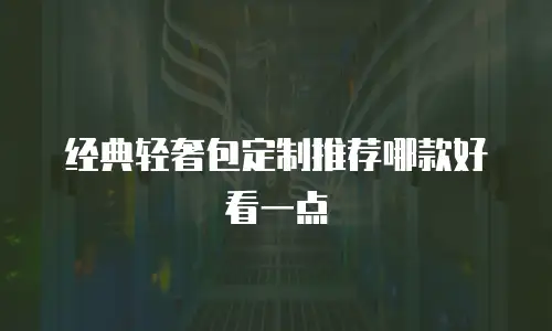 经典轻奢包定制推荐哪款好看一点