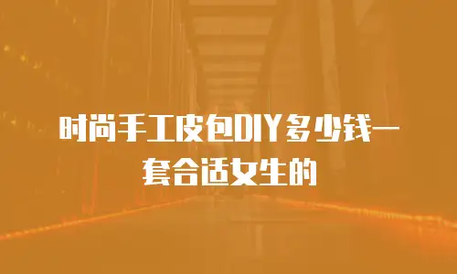 时尚手工皮包DIY多少钱一套合适女生的