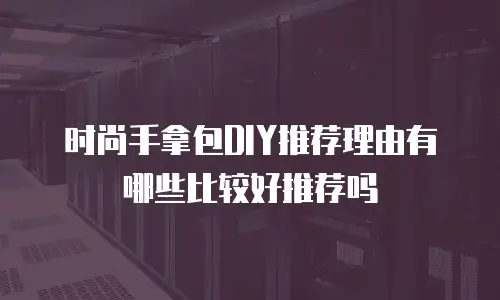 时尚手拿包DIY推荐理由有哪些比较好推荐吗