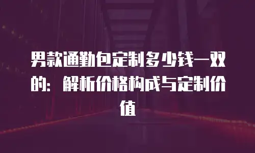 男款通勤包定制多少钱一双的：解析价格构成与定制价值