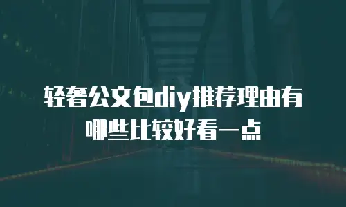 轻奢公文包diy推荐理由有哪些比较好看一点