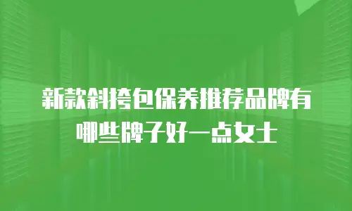 新款斜挎包保养推荐品牌有哪些牌子好一点女士
