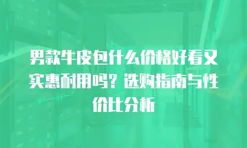 男款牛皮包什么价格好看又实惠耐用吗？选购指南与性价比分析