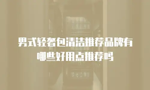 男式轻奢包清洁推荐品牌有哪些好用点推荐吗