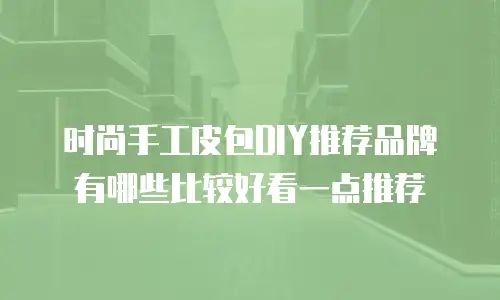 时尚手工皮包DIY推荐品牌有哪些比较好看一点推荐