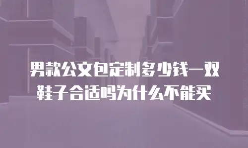 男款公文包定制多少钱一双鞋子合适吗为什么不能买
