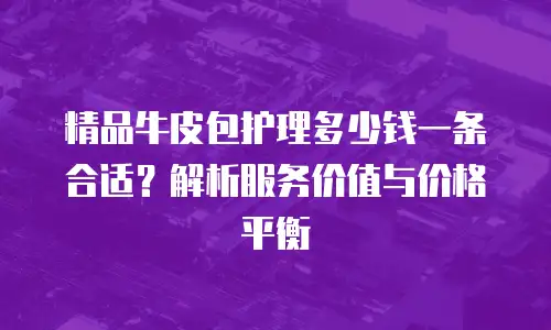 精品牛皮包护理多少钱一条合适？解析服务价值与价格平衡