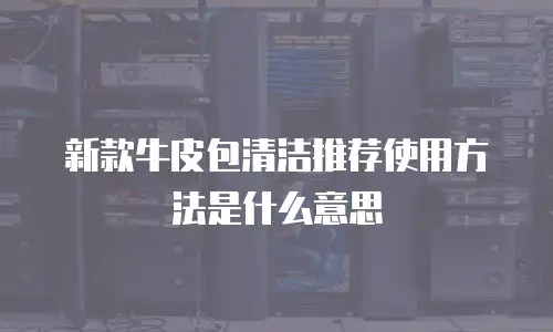 新款牛皮包清洁推荐使用方法是什么意思