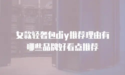 女款轻奢包diy推荐理由有哪些品牌好看点推荐