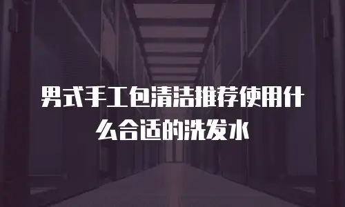 男式手工包清洁推荐使用什么合适的洗发水