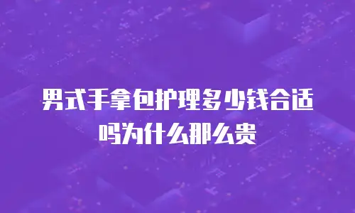 男式手拿包护理多少钱合适吗为什么那么贵