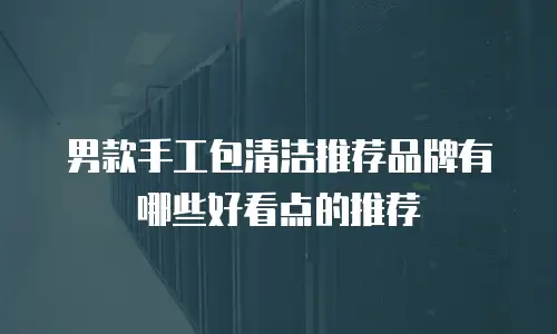 男款手工包清洁推荐品牌有哪些好看点的推荐