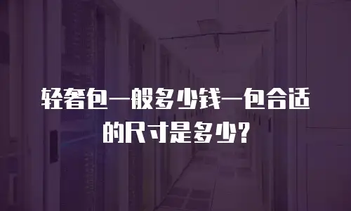 轻奢包一般多少钱一包合适的尺寸是多少？