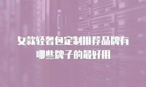 女款轻奢包定制推荐品牌有哪些牌子的最好用