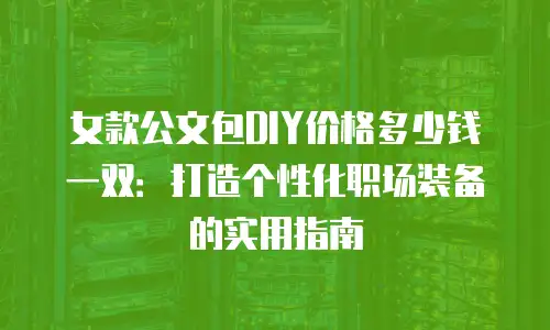 女款公文包DIY价格多少钱一双：打造个性化职场装备的实用指南
